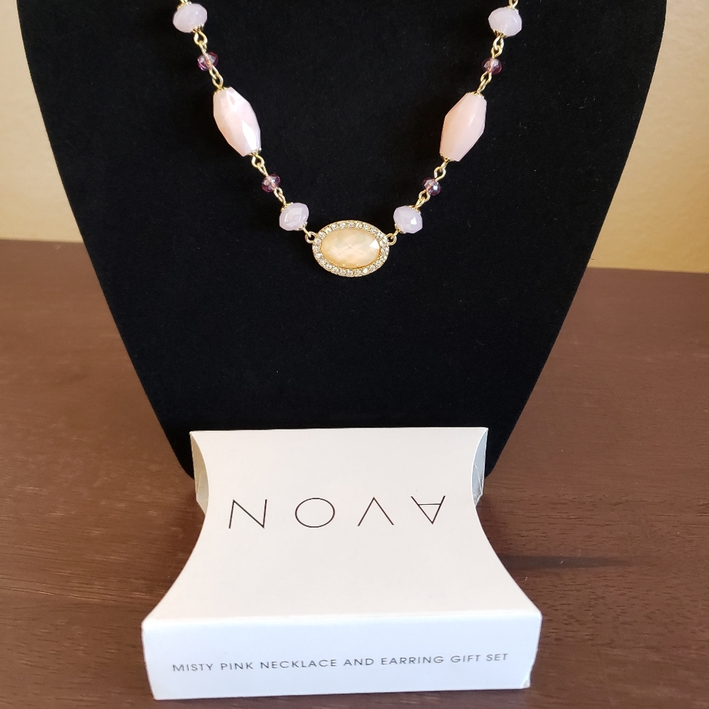 Misty Pink Necklace and Earring Set - Picture 7 of 7